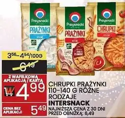 Wafelek Chrupki, Prażynki Przysnacki różne rodzaje Intersnack 110-140g oferta