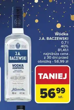 Carrefour J.A. Baczewski Vodka 0.7L 40% oferta