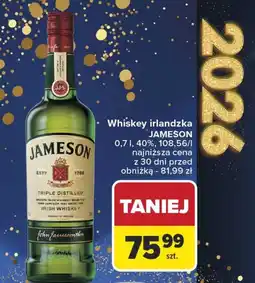 Carrefour Whiskey irlandzka JAMESON oferta