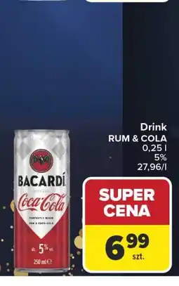 Carrefour Bacardi & Coca Cola Drink Rum & Cola 0,25 l oferta