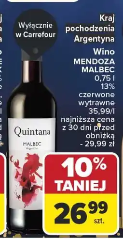 Carrefour Quintana Malbec oferta
