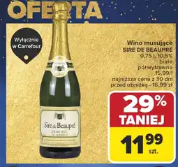 Carrefour Wino musujące SIRE DE BEAUPRÉ oferta
