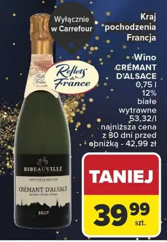 Carrefour Wino musujące CRÉMANT D’ALSACE oferta