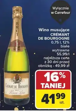 Carrefour Wino musujące CRÉMANT DE BOURGOGNE (białe) oferta