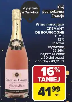 Carrefour Wino musujące CRÉMANT DE BOURGOGNE (różowe) oferta