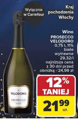 Carrefour PROSECCO VELODORO 0,75 l oferta