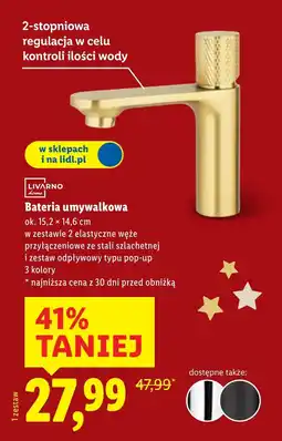 Lidl Bateria umywalkowa Livarno oferta