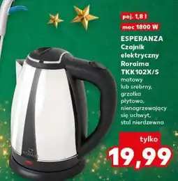 Kaufland ESPERANZA Czajnik elektryczny Roraima TKK102X/S oferta