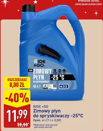 RIDE +GO Zimowy płyn do spryskiwaczy -25°C