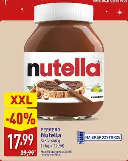 ALDI FERRERO Nutella oferta