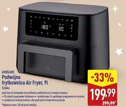ALDI Ambiano Podwójna frytkownica Air Fryer, 9l oferta