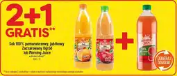 Polomarket Sok 100% pomarańczowy, jabłkowy Zaczarowany Ogród lub Morning Juice 0,9 l - 1 l oferta