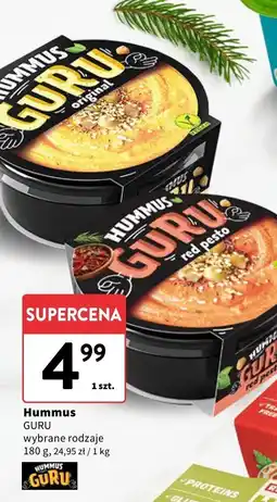 Intermarche Hummus wybrane rodzaje GURU oferta