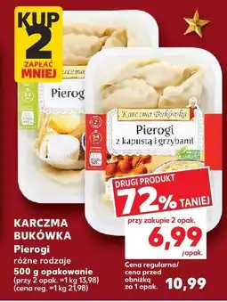 Kaufland Pierogi z kapustą i grzybami różne rodzaje Karczma Bukówka oferta