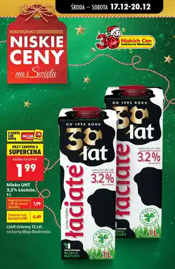 Biedronka Mleko UHT Łaciate 3,2% 1L oferta
