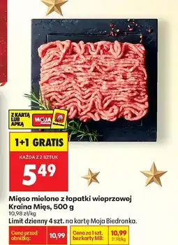 Biedronka Mięso mielone z łopatki wieprzowej Kraina Mięs oferta