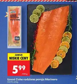 Biedronka Łosoś Coho rodzinna porcja Marinero oferta