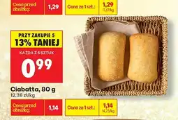 Biedronka Ciabatta pieczywo 80g Biedronka oferta