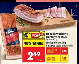 Biedronka Boczek wędzony parzony Krakus oferta