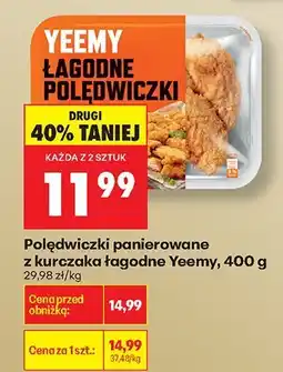 Biedronka Polędwiczki panierowane z kurczaka łagodne Yeemy oferta