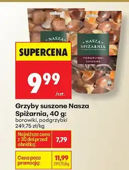 Biedronka Grzyby suszone Nasza Spizarnia borowiki, podgrzybki oferta