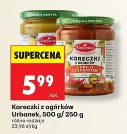 Biedronka Koreczki z ogórków Urbanek różne rodzaje oferta