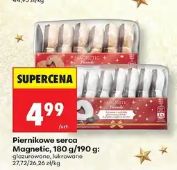 Biedronka Pierniki Piernikowe serca Magnetic, glazurowane, lukrowane 180 g/190 g oferta