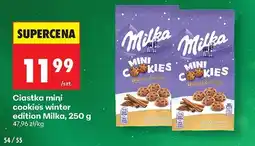 Biedronka Ciastka mini cookies winter edition Milka oferta