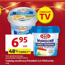 Auchan Twaróg sernikowy klasyczny Mlekovita Wypasiony oferta
