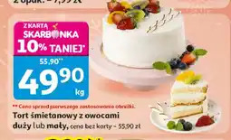 Auchan Tort śmietankowy z owocami duży oferta