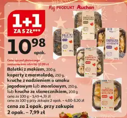 Auchan Ciasteczka kruche ze słonecznikiem Auchan Różnorodne (Logo Czerwone) oferta