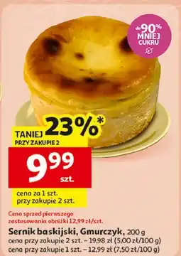Auchan Sernik baskijski bez cukru Gmurczyk oferta