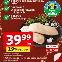 Auchan Filet z kaczki ze ściólki bez kości skórą Auchan Pewni Dobrego oferta