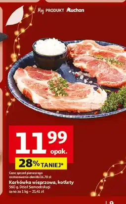 Auchan Karkowka wieprzowa bez kosci kotlet Auchan Różnorodne (Logo Czerwone) oferta
