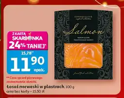 Auchan Łosoś wędzony plastry Connoisseur oferta
