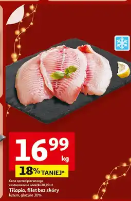Auchan Tilapia filet bez skóry oferta