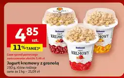 Auchan Jogurt brzoskwiniowy z granolą Bakoma Kremowy oferta