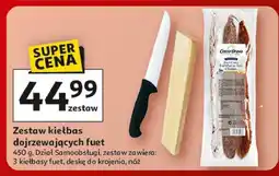 Auchan Zestaw kiełbas fuet z nożem i deską Costa Brava oferta