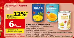 Auchan Ananas kawałki w soku naturalnym Auchan Różnorodne (Logo Czerwone) oferta
