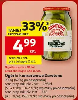 Auchan Ogórki luksusowe Dawtona oferta