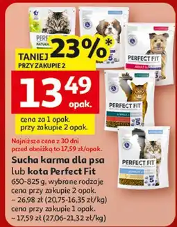 Auchan Karma dla kota kurczak i indyk Perfect Fit Natural Vitality oferta