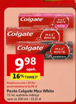 Auchan Pasta do zębów luminous Colgate Max White oferta
