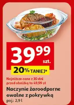 Auchan Naczynie żaroodporne z pokrywką owalne 2.9 l oferta