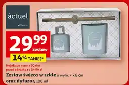 Auchan Zestaw: świeca w szkle + dyfuzor 100 ml Actuel oferta