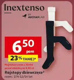 Auchan Rajstopy dziewczęce Inextenso By Auchan oferta