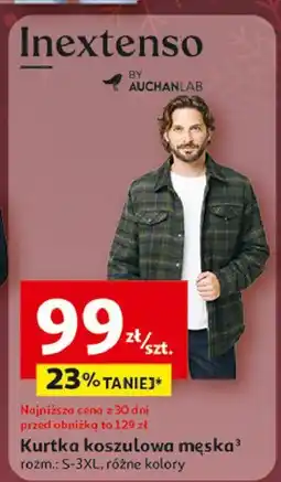 Auchan Kurtka koszulowa męska x-3xl Inextenso By Auchan oferta