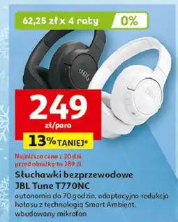 Auchan Słuchawki tune 770nc białe Jbl oferta