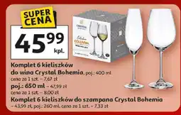 Auchan Kieliszki do szampana crystal 260 ml Bohemia oferta