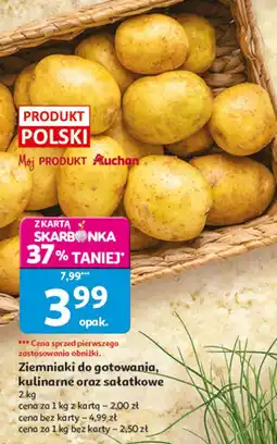 Auchan Ziemniaki do gotowania kulinarne lub sałatkowe oferta
