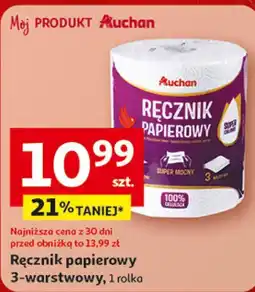 Auchan Ręcznik papierowy 3-warstwowy oferta